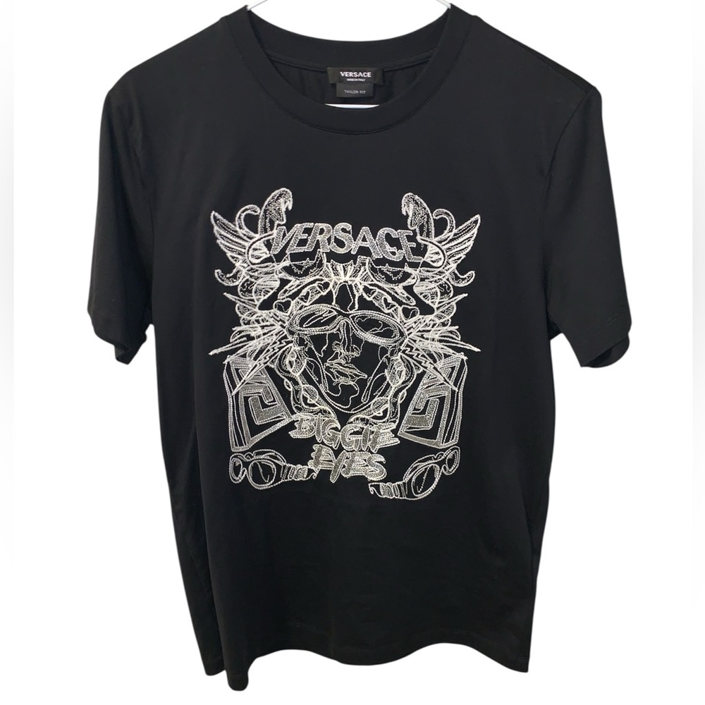Authentic Versace “Biggie Eyes” Tailored Fit Size Medium T-Shirt Italy Gianni